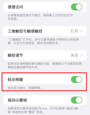 咸宁苹果授权维修站分享iPhone轻点无法唤醒怎么办 