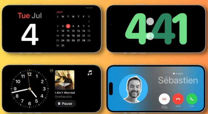 咸宁苹果手机维修分享iOS17横屏充电待机显示有什么好处 
